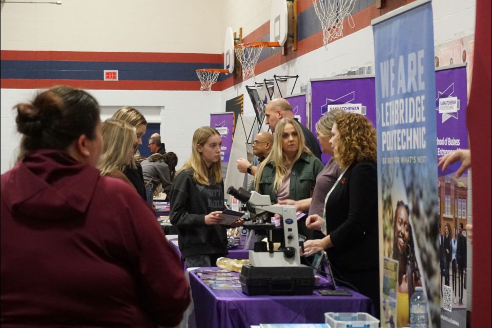 Estevan Comprehensive School hosted a busy career fair on Thursday. 