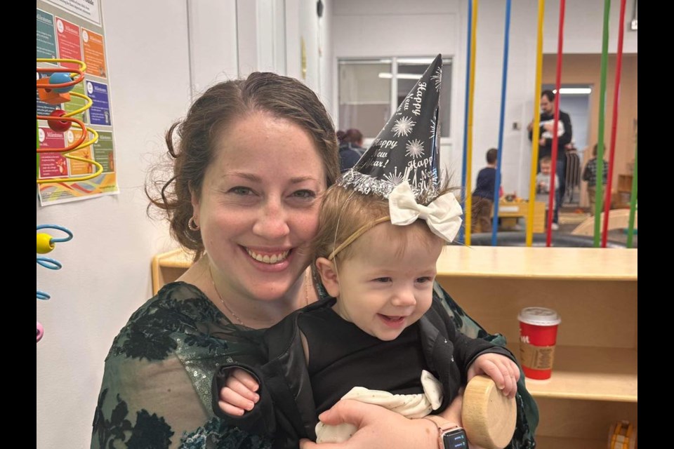 Agnes Garrioch and her daughter Ivy enjoyed Noon Year's Eve at the Estevan Early Years Family Resource Centre. 