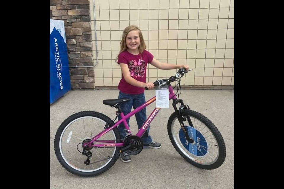 Rhianna Graham was the lucky winner of a new bike as part of the annual GSSD walk and roll program to encourage more active participation in getting to and from work or school. 