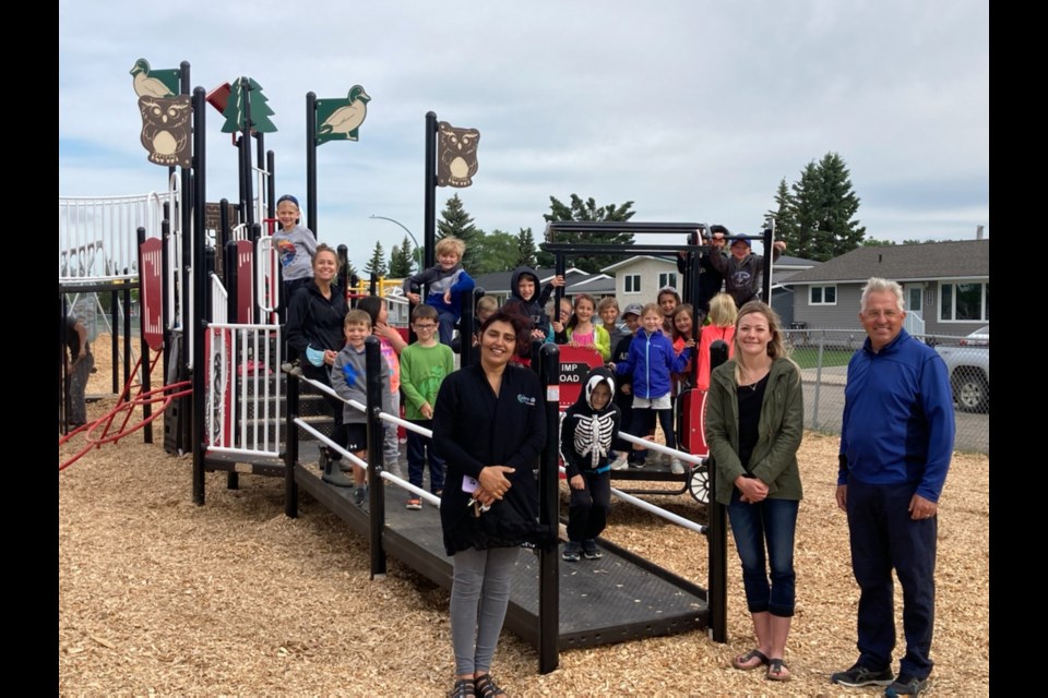 An often unrecognized option, school fundraisers, such as this playground initiative at St. Peter's School in Unity,  are coordinated with the help of teachers and school staff, along with School Community Councils, that benefit enhancements at school for students.