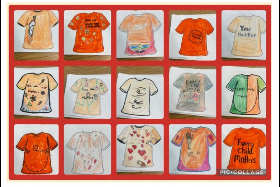 Many students at Canora Junior Elementary School took up the challenge, designing and creating their own unique Truth and Reconciliation Day T-shirts.