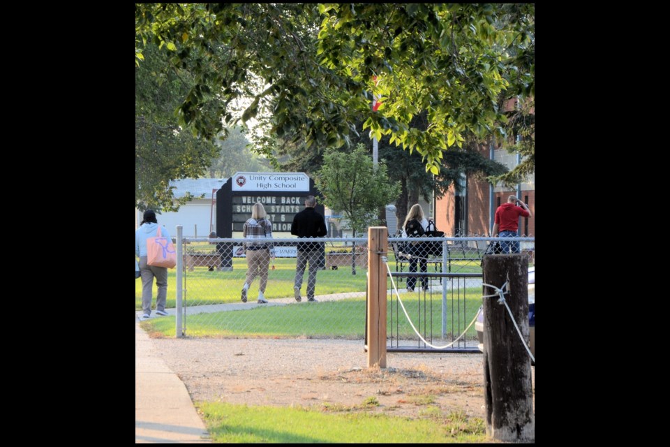 Some students are entering Unity Composite High School for the first time as students while others are entering the school for their senior year as classes are back in session as of Sept. 5.