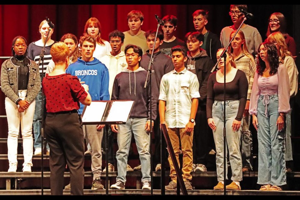 The Weyburn Comp's RISE choir opened the awards night with an a capella version of O Canada.