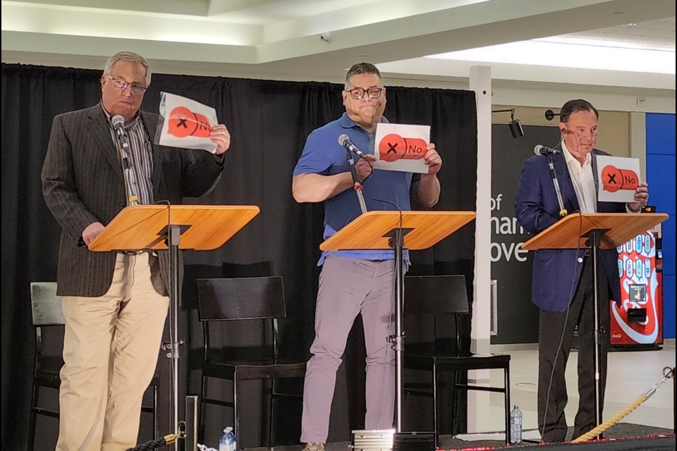 From left, Don Atchison, Mark Harder, and Gordon Wyant.