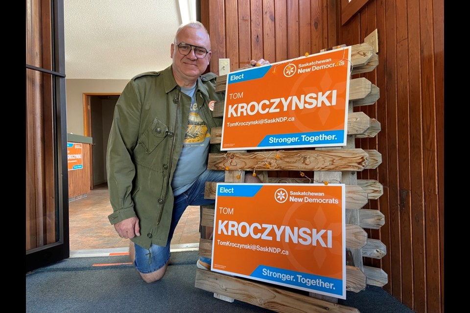 Tom Kroczynski is running for the NDP in the Battlefords riding.