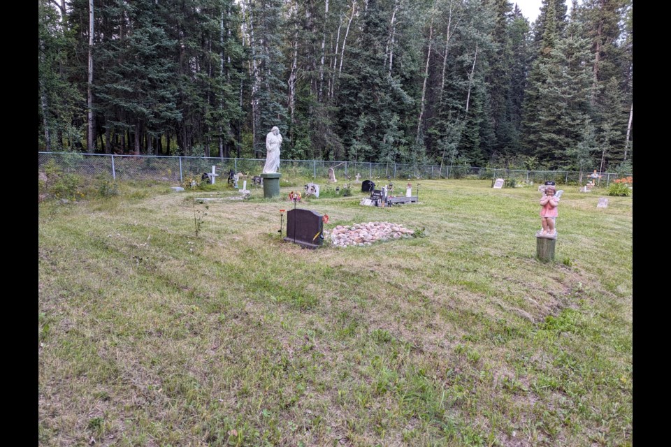 The cemetery inside the grounds of the former Beauval Indian Residential School.