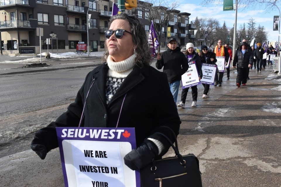 Service Employees International Union-West President Barb Cape continues to push for better conditions for healthcare workers in the province. 