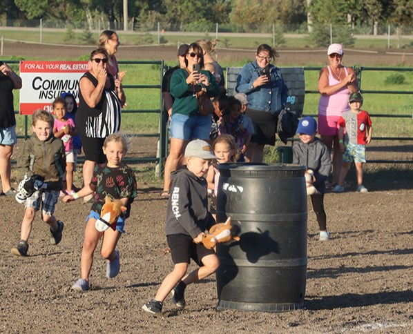 After watching all the excitement of the chuckwagon races, youngsters had the opportunity to show their skill and speed during the stick horse races.