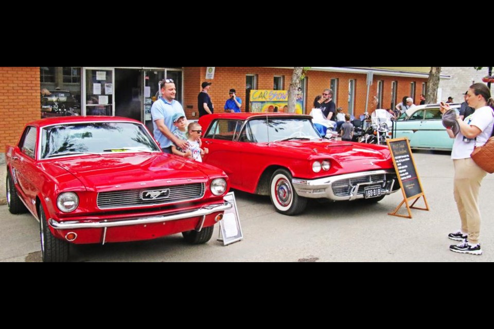 Visiting families had a look at some of their favourite classic cars and trucks in downtown Weyburn on Saturday, for the Soo Line Cruisers' annual car show.