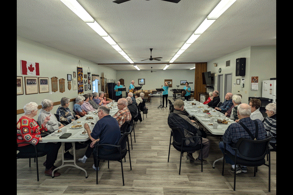 The Carlyle Area Lions Club hosted a morning of coffee and muffins Nov. 21 at the Happy Gang.  In attendance was the popular Memory Lane quartet from Lampman. 