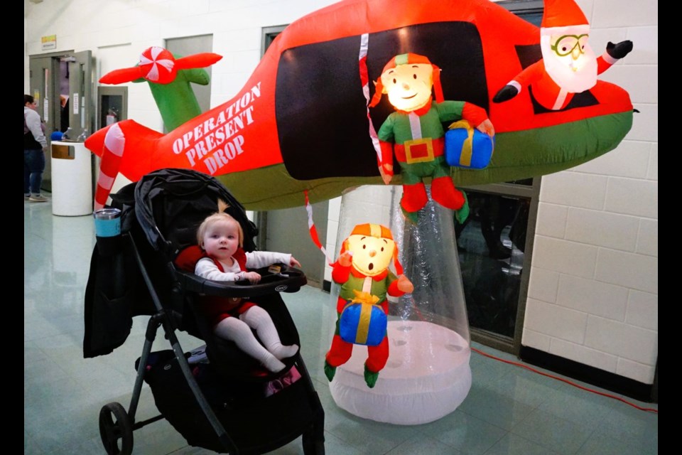 Emersyn Munro checked out holiday activities and decorations at Affinity Place during the Hometown Family Fun Day. 