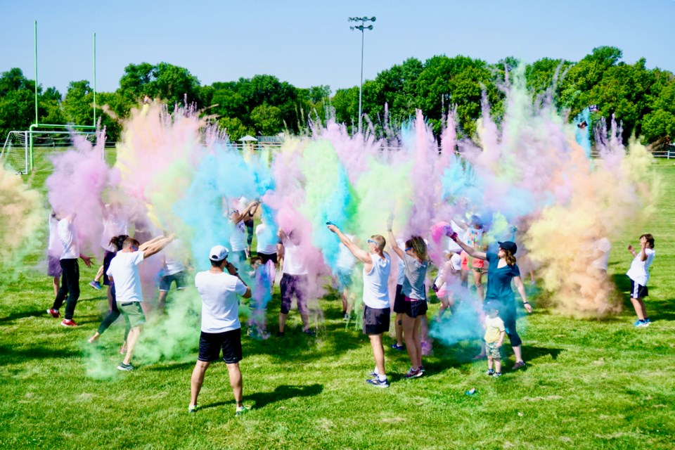 The Estevan Police Association hosted the second annual Max-Fun Colour Run/Walk at Woodlawn Regional Park on Sunday.                           