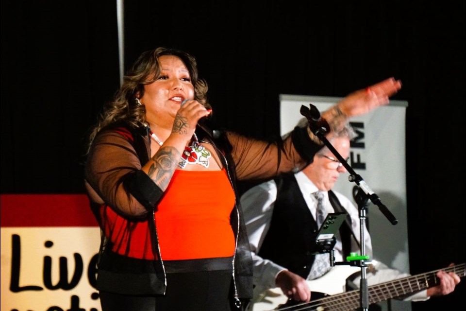 Teagan Littlechief played Christmas tunes, covers and her own pieces to entertain the guests at the Festival of Trees Gala.