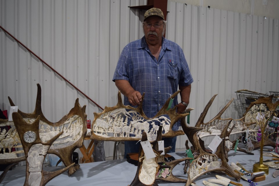 The River Ridge Fish & Game Gun Show had a wide variety of displays for outdoor enthusiasts at the Sylvia Fedoruk Centre in Canora on June 11 and 12. There was plenty to see at the Crook’s Carving Display, where Dave Crook of Wynyard showed examples of his talents in carving antlers, wood and gunstocks.