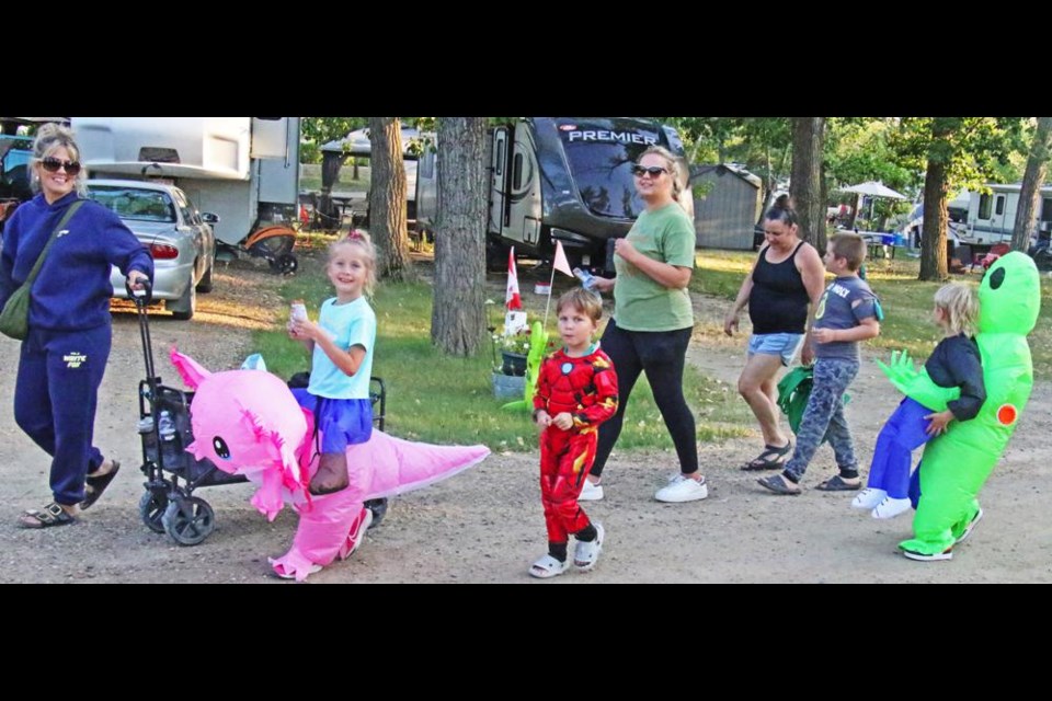 Many families made the tour around Nickle Lake Regional Park to trick-or-treat for "Halloween in the Park" on Saturday.