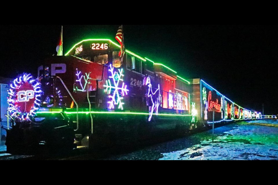 The brightly-lit CP Holiday Train will be rolling through Weyburn on Sunday, Dec. 18, for the first time since 2019.