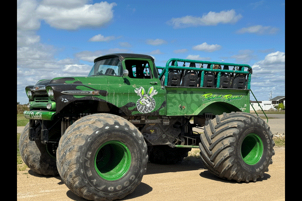 Rabid Rabbit is one of the monster trucks that joined the Manor Motor Madness parade and offered rides at the Truck and Tractor pull on Friday and Saturday night at the fairgrounds. 