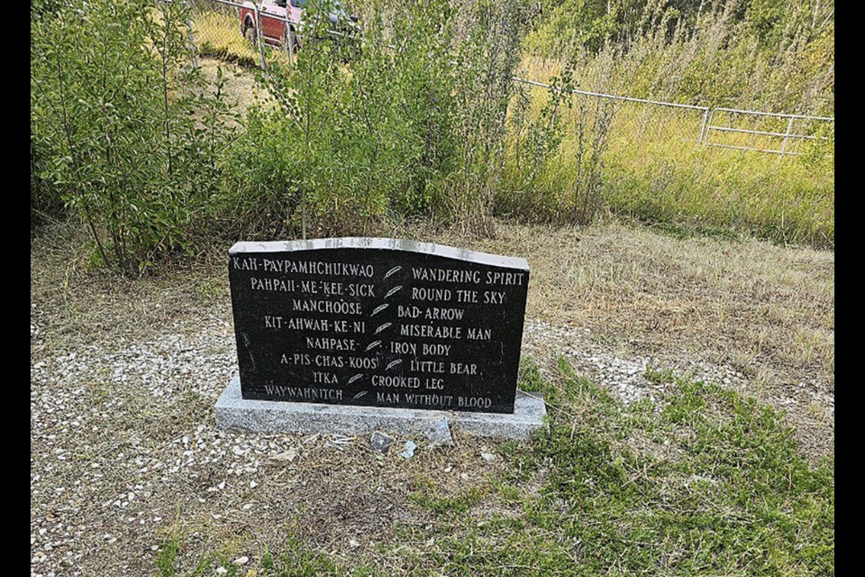 A memorial marking the site of Canada's Last Mass Hanging.