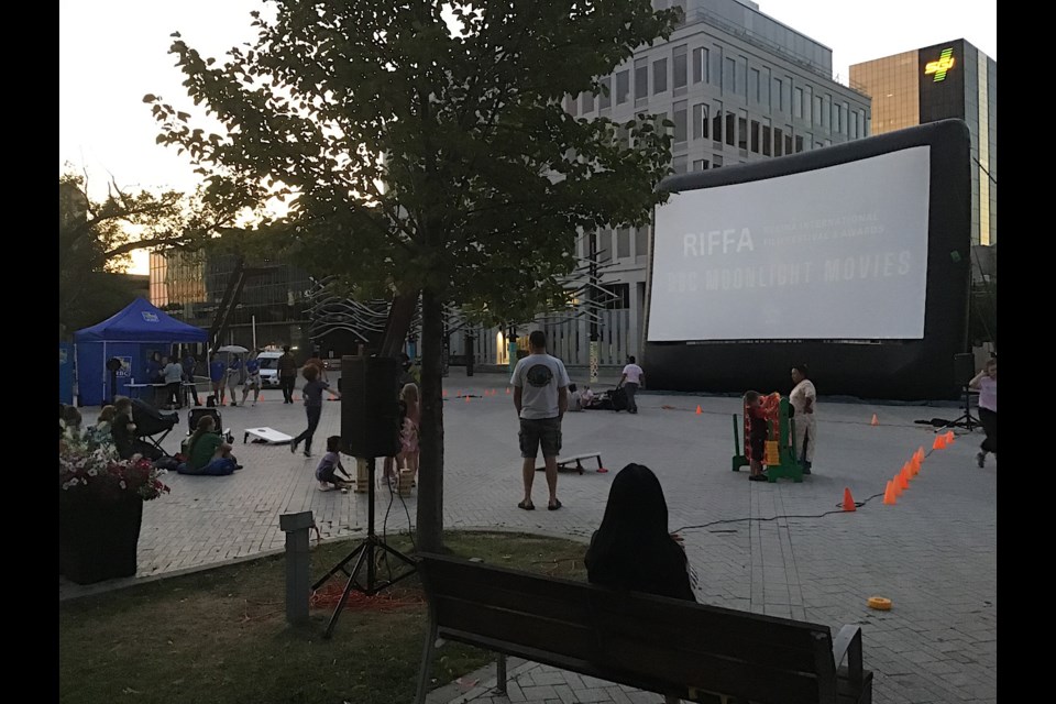 2023 RIFFA has wrapped for this year. This was the scene last Wednesday in City Square Plaza, as RIFFA got ready to present Moonlight Movies — a series of family-oriented movies shown over three nights downtown.