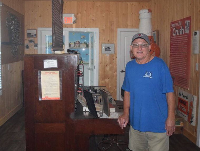 Canora’s CN Station House Museum held its opening day on July 21 during Canora in Bloom. One of the many visitors was Patrick Miechkota, who took a close look at one of the museum’s many artifacts; a long-distance switchboard used in Canora during the 1950’s.