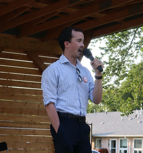 Everyone in attendance at the barbecue had the opportunity to meet and listen to Wynn Fedorchuk, the NDP candidate for Canora-Pelly in the upcoming provincial election, who declared, “The Sask Party has represented this riding for 20-plus years. It’s time for change.”
