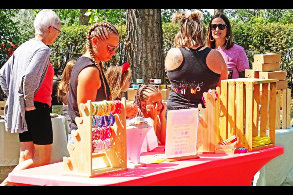 Vendors of local products as well as crafts and art were available at the open-air market for Nickle Lake Day.