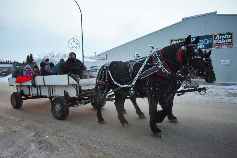 Among the many popular attractions at Santa Day in Norquay was a winter wonderland wagon ride through town. Those enjoying the ride said the smell of snow in the air and the sound of jingle bells on the horses made the experience even more magical.