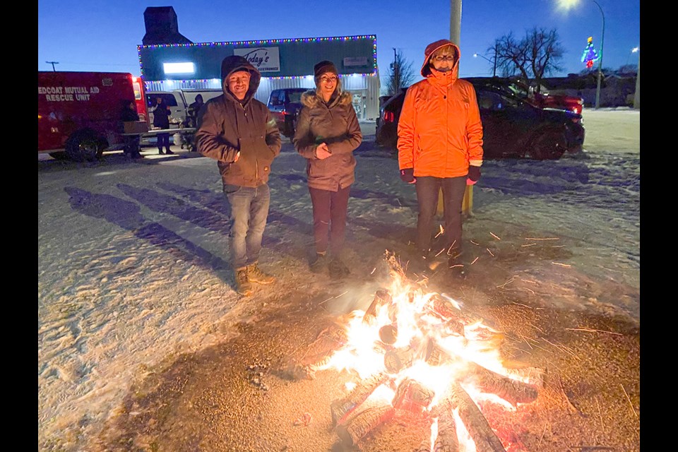 Redvers Winterfest by the fire