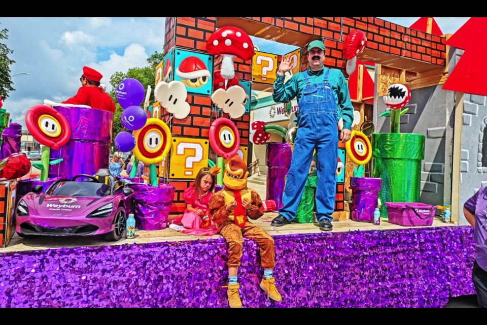 The Weyburn Credit Union float, based on the Mario Brothers video game, was the business winner in the 2024 Chamber summer parade, held on Thursday.