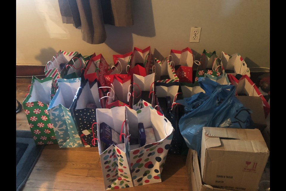 A generous donation of 20 full gift bags is one of the ways Wilkie residents are supporting their annual Christmas hamper program.