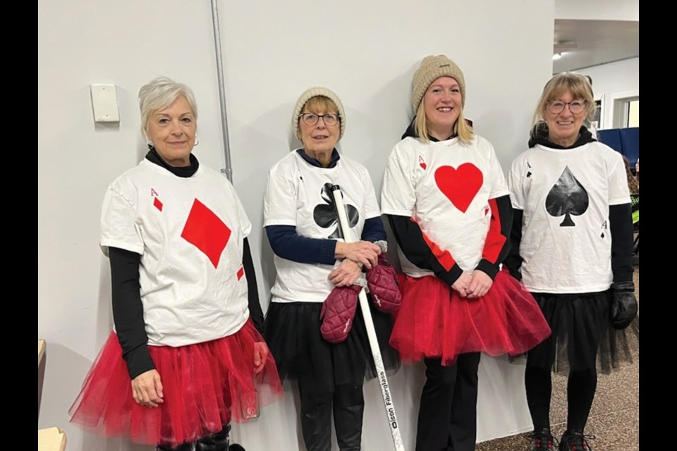 Ballerinas on ice – Linda Potapinski, Brenda Junk, Crystal Hawker and Margaret Peet. 