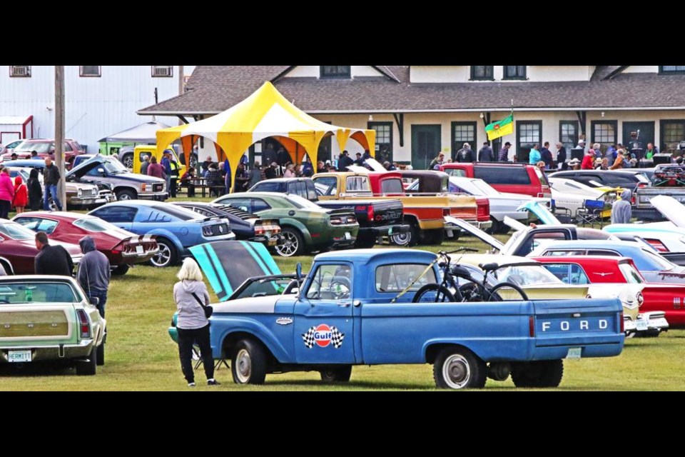 A large variety of vintage and classic cars and trucks assembled for the show-and-shine on the grounds of Radville's CN Station on Saturday.