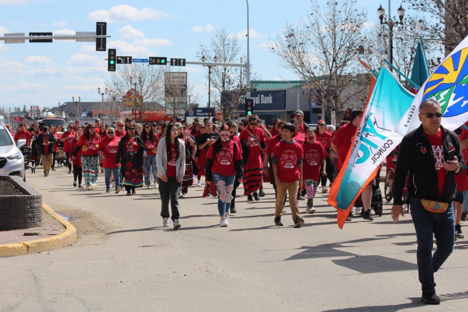 The walk started at YTC's King Street location and proceed north to Broadway, eventually leading to City Centre Park.