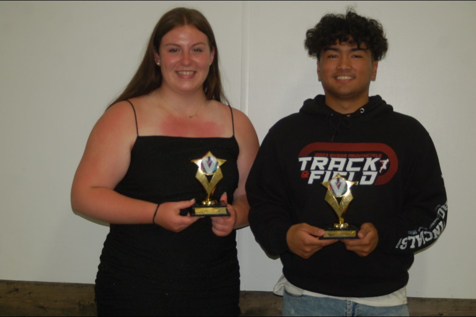 Preeceville School Athletes of Year from left, were: Camryn Nelson and Gerbo Javelona.