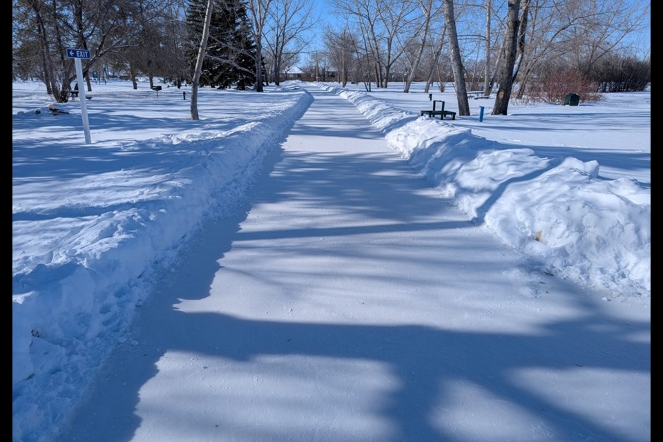 Shown is a picture of the new skating loop at Eiling Kramer Campground. 