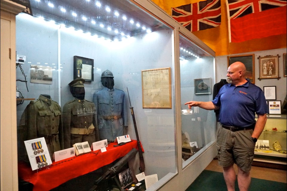  Craig Bird, the founder, president and curator of the 鶹Ƶ East Military Museum gave guests a tour of the part of the museum's collection located on the acreage north of Estevan.                              