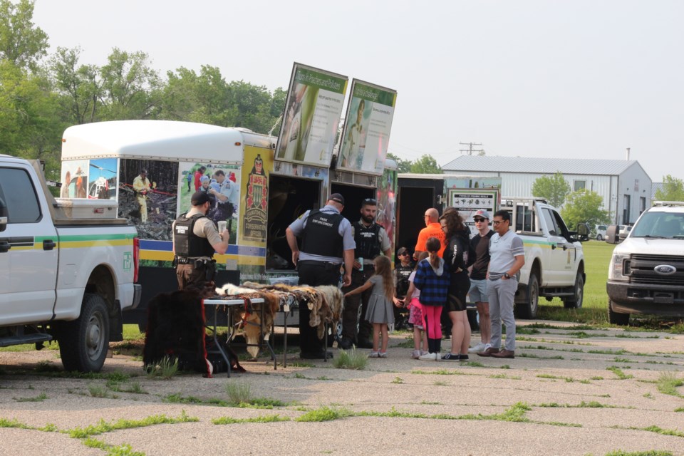 Sask. Environment and Resource Management was at the barbecue to offer information to attendees