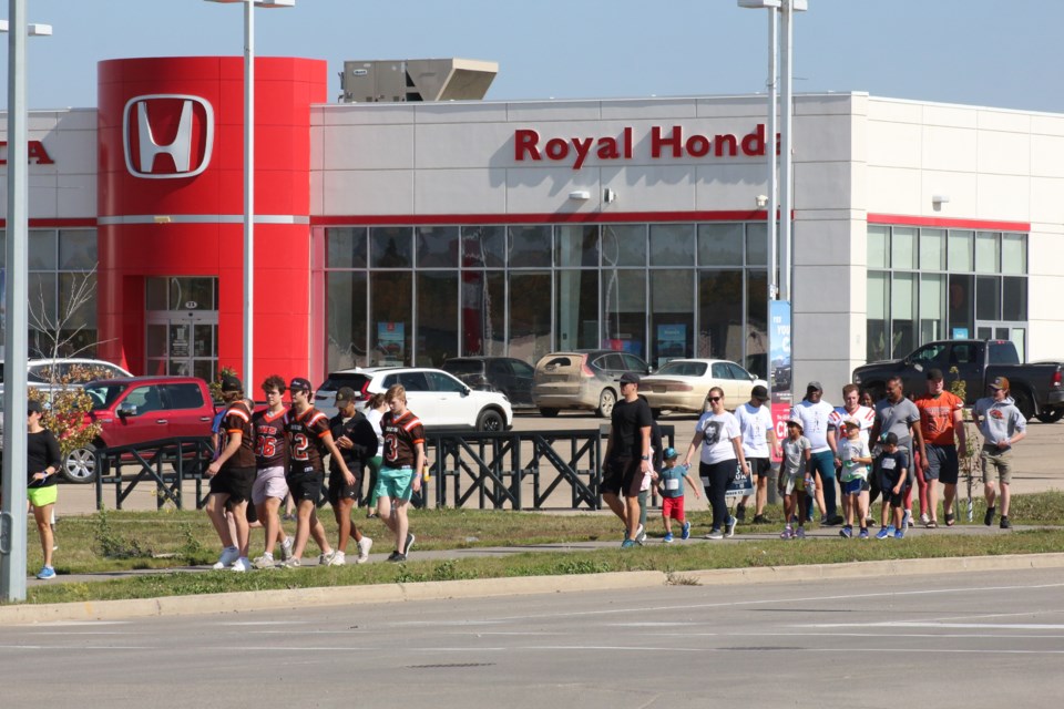 Terry Ortynsky's Royal Auto Group hosted a Terry Fox Run event on Sept. 17.  The event had 85 participants and raised $3995 through donations and t-shirt sales.  Royal Auto Group raised a total of $4665 in combination with their Fire Up for Terry Fox Mustang Showcase event held Sept. 16.