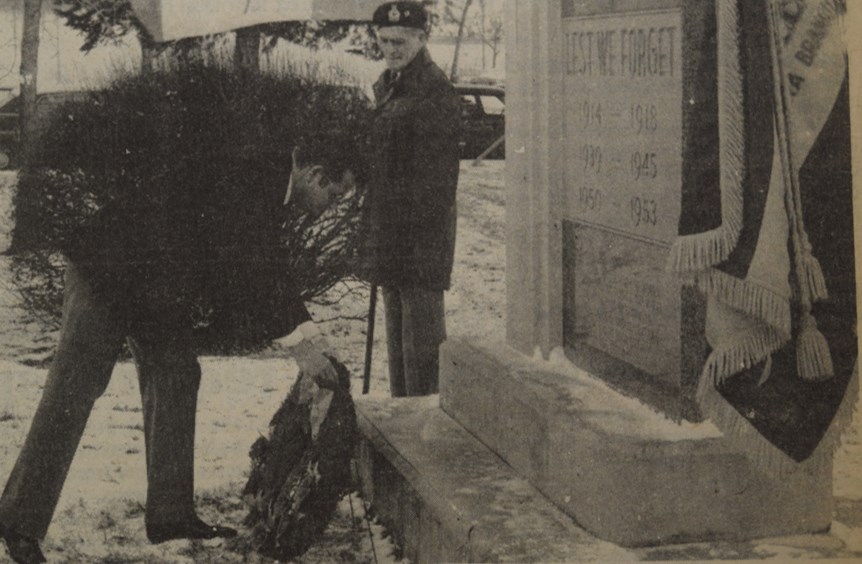 Lloyd Hampton, MLA for the Canora constituency, laid a wreath during the Remembrance Day program.

