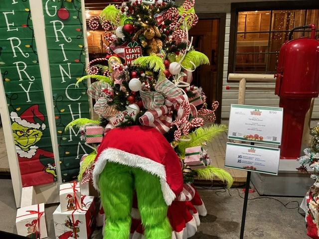 This tree was hands-down or shall we say 'bottoms up' the most popular tree at Saskatoon's Festival of Trees. Dubbed the Naughty Grinch, this creation caused a stir with guests throughout opening day.  