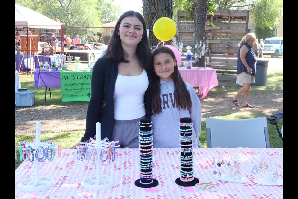 Sasha Haltigin and her big sister Nora of Montreal were top contenders for the title of vendors who travelled the furthest for Party in the Park. Nosha, a mashup of their first names, is their business, which includes clay beads and charm bracelets mostly made by the two siblings and other family members. They were in Canora visiting family.