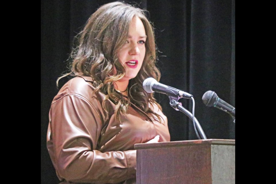 Jordan Szczecinski, an award winner last year, was the guest speaker this year at the Women of Distinction gala on Friday evening.