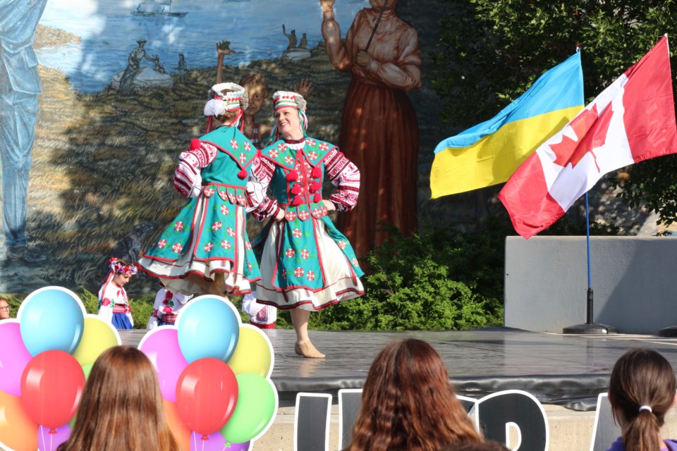 Yorkton Troyanda Ukrainian Dance Ensemble performed several dances.