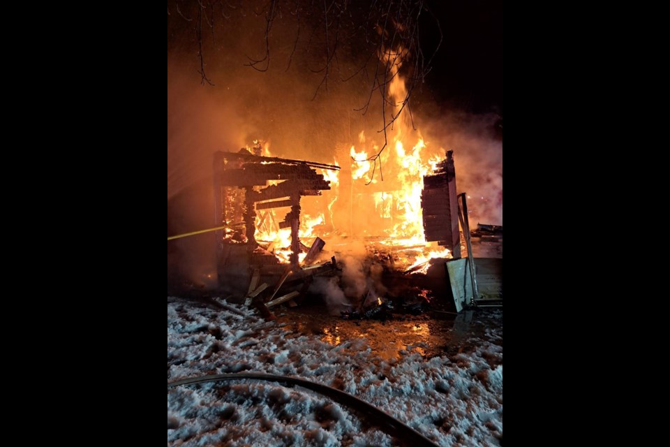 1491-102nd Street, North Battleford, was the site of an overnight structure fire.