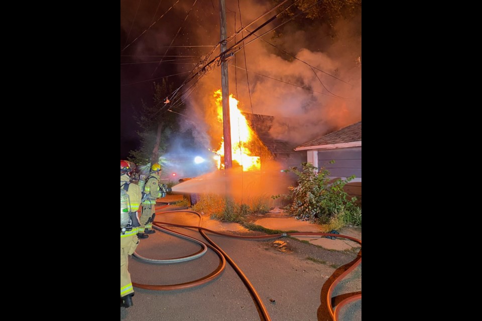 A garage fire saw crews respond to the 1900 block of Quebec Street early this morning. The fully-involved fire was quickly extinguished with no injuries reported. Investigation into the cause continues.