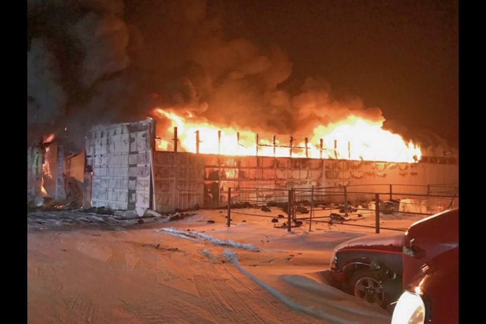 This shop located just outside Balgonie went up in flames on the night of Jan. 13.