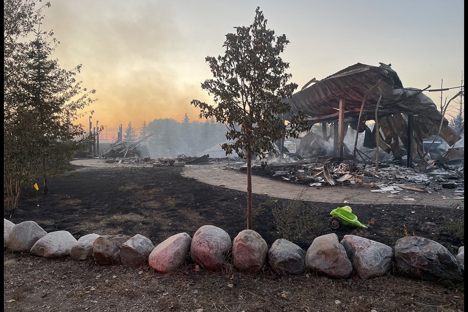 The Saskatoon Fire Department received a report at 3:37 p.m. Tuesday of smoke south of the city in sections of land along Township Road 352 or about three kilometres west of Prairie View Chapel and Crematorium.