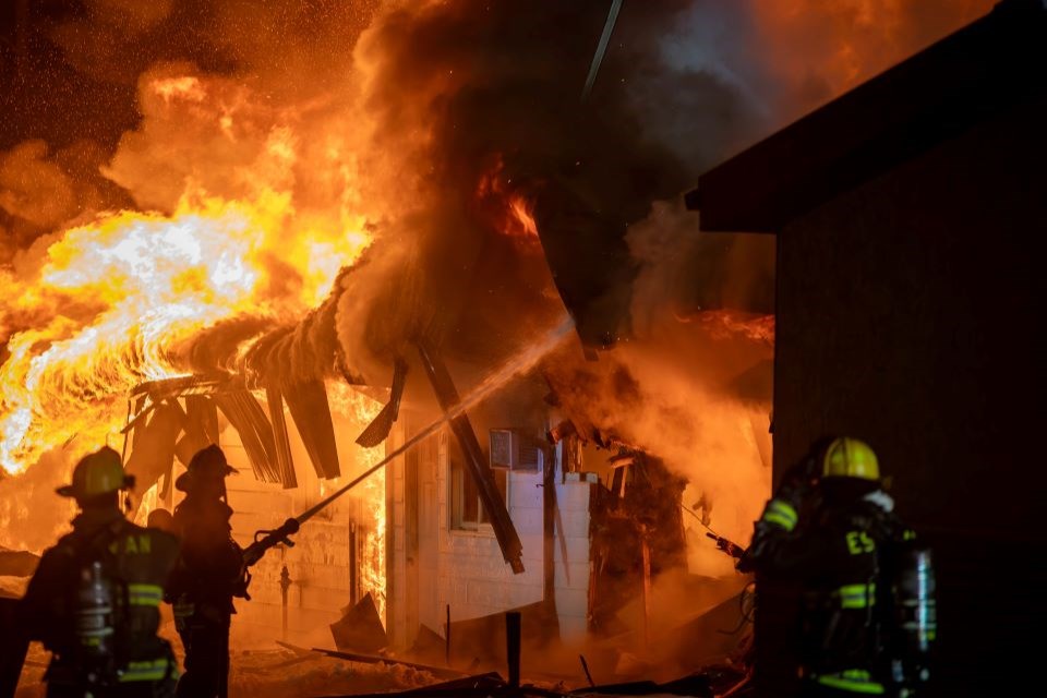 A large structure fire occurred at the old Super 6 Motel on Highway 39 west in Estevan at night on Dec. 22-23. 