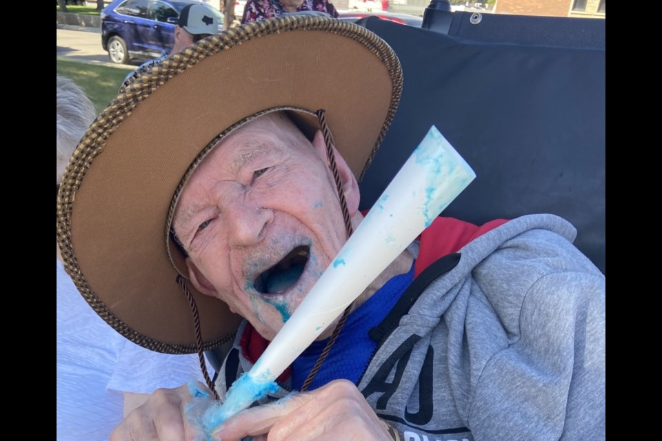 Harvey Harrison enjoyed his cotton candy