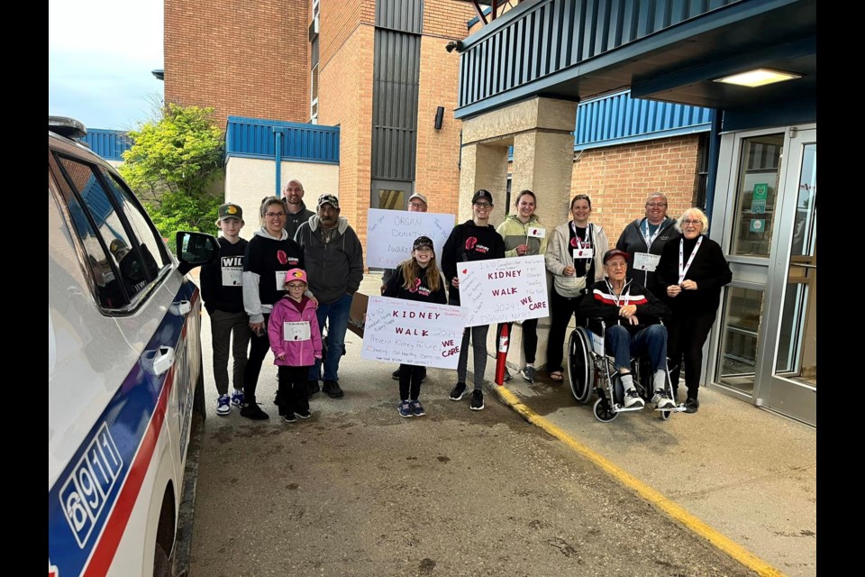 Estevan renal unit nurses were joined by a few patients, family members and an Estevan police officer for the second edition of the local Kidney Walk on June 17. 